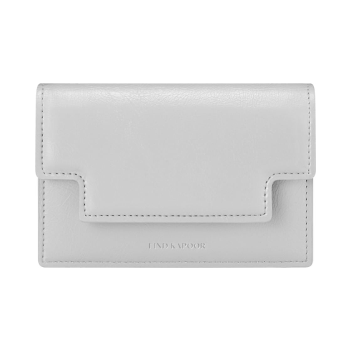 1150003 FINDKAPOOR Marty Card Wallet Crinkled Ice Gray