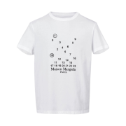 Maison Margiela Numeric Logo Mako Cotton T-Shirt White (Four Stiches)