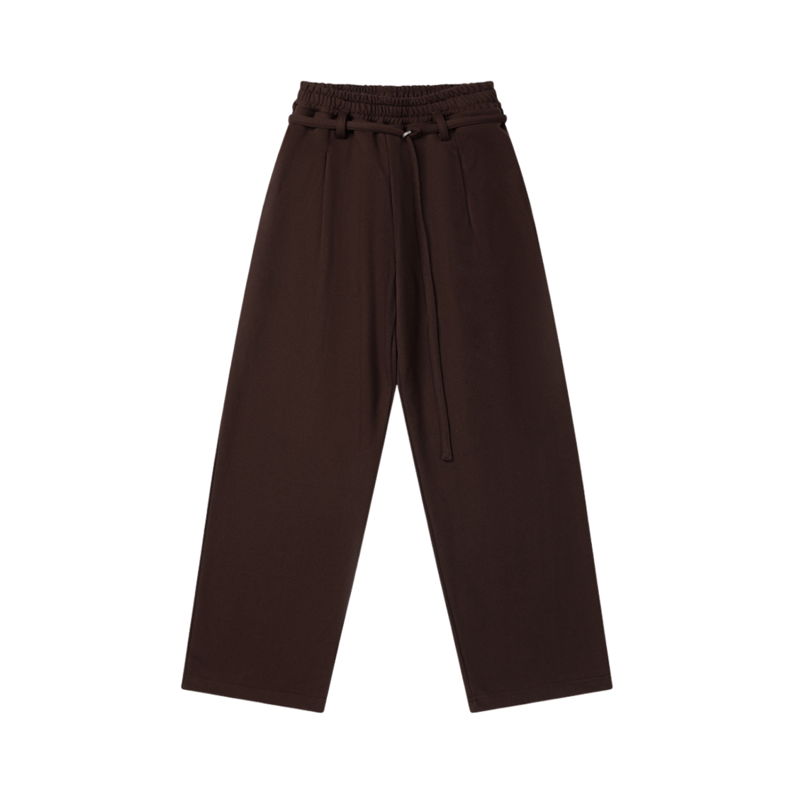 824203011 Pose Number Eight One Tuck Belted Sweatpant Brown