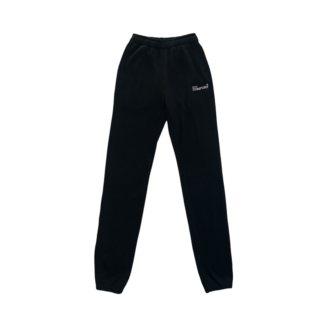 (W) 지초이 와플 밴딩 팬츠 블랙((W) Jichoi Waffle Banding Pants Black)