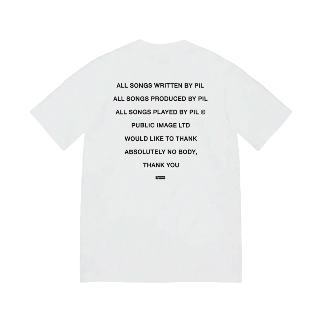 슈프림 필 티셔츠 화이트 - 22FW(Supreme PiL T-Shirt White - 22FW) - 2