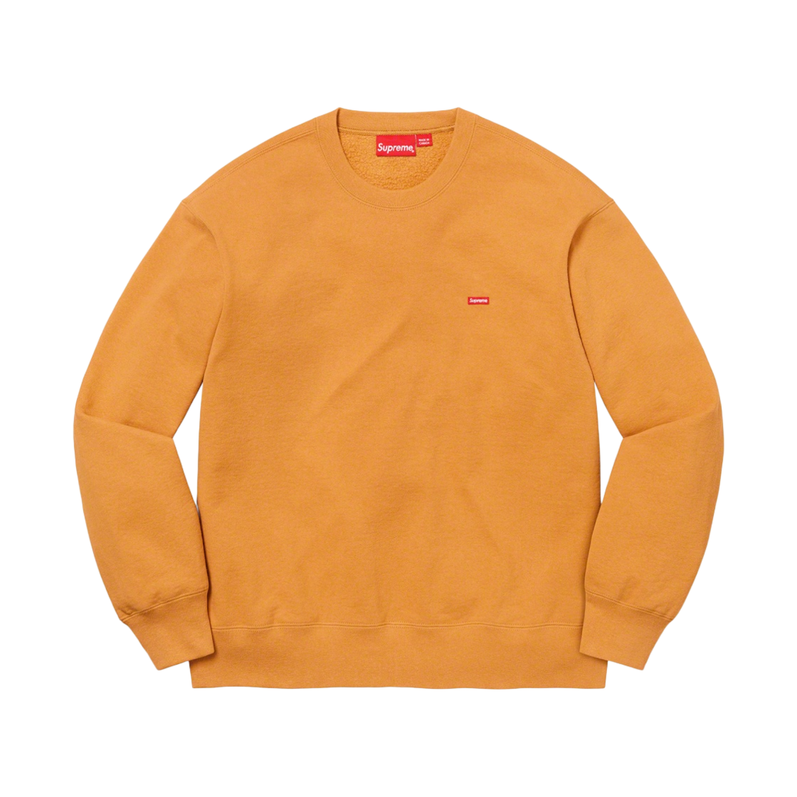 - Supreme Small Box Crewneck Light Mustard - 21FW - 대표 이미지 #1
