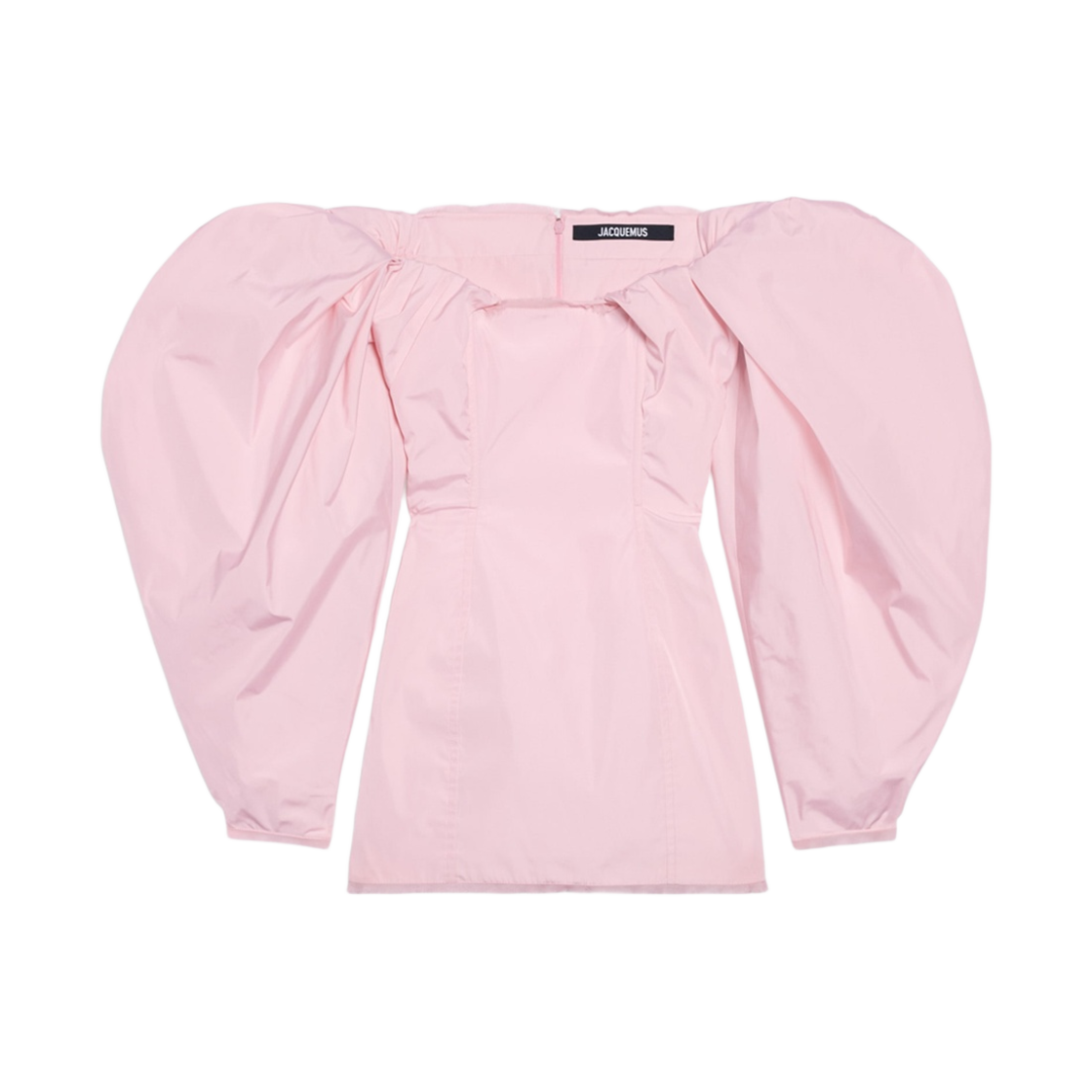 (W) 자크뮈스 라 로브 타페타스 드레이프 미니 드레스 라이트 핑크((W) Jacquemus La Robe Taffetas Draped Mini Dress Light Pink) - 1