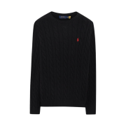 Polo Ralph Lauren Cable Knit Cotton Sweater Black