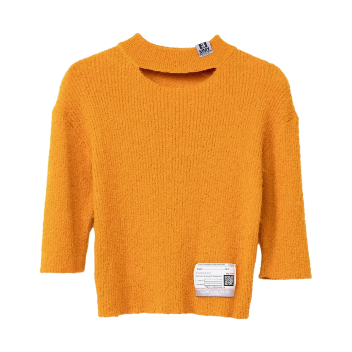 (W) 메종 미하라 야스히로 크롭 니트 오렌지((W) Maison Mihara Yasuhiro Cropped Knit Orange) - 1