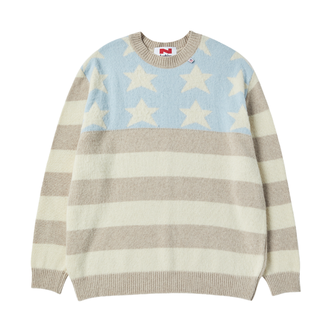 엔 아카이브 뉴 키즈 메리노 울 브러쉬드 니트 스카이 블루