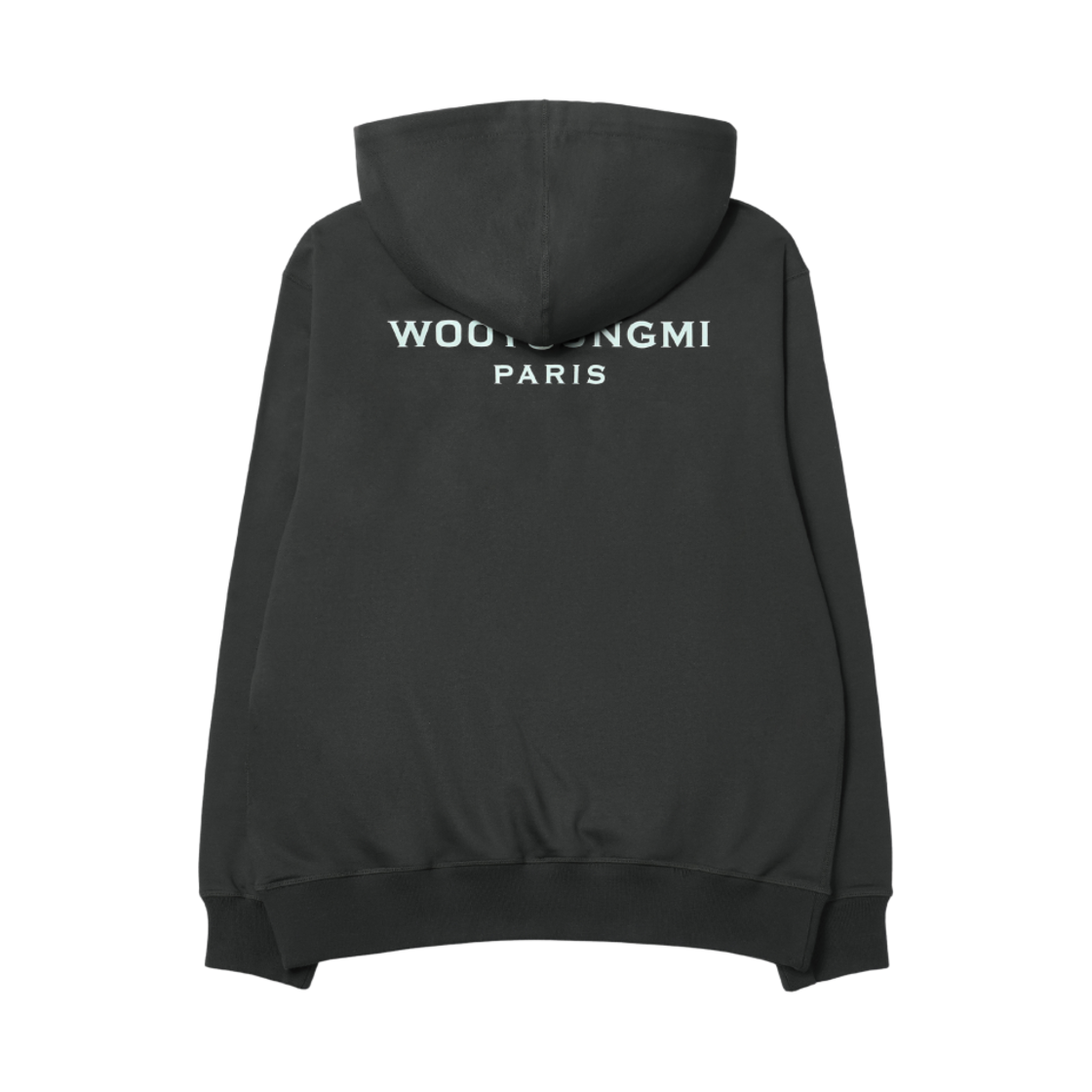우영미 코튼 백 로고 후드 다크 그레이 - 24SS(Wooyoungmi Cotton Back Logo Hoodie Dark Gray - 24SS)