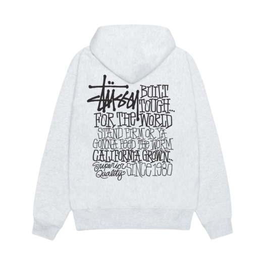 Stussy California Grown Hoodie Ash Heather