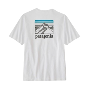 Patagonia Line Logo Ridge Pocket Responsibili-Tee White