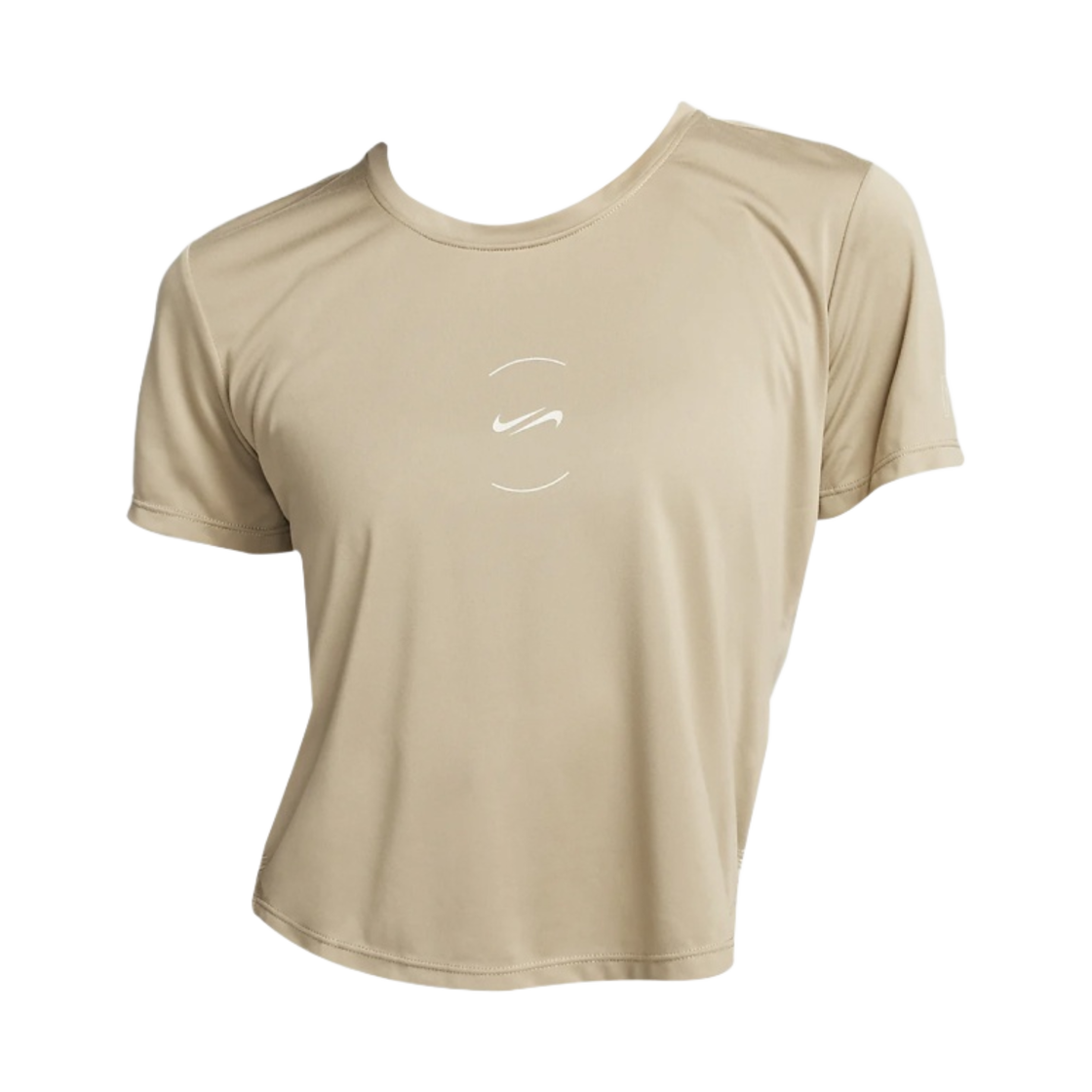 (W) 나이키 드라이핏 크롭 티셔츠 카키 라이트 오어우드 브라운 - 아시아((W) Nike Dri-Fit Cropped T-Shirt Khaki Light Orewood Brown - Asia) - 1