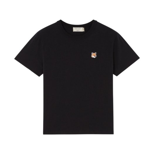 (W) Maison Kitsune Fox Head Patch Classic T-Shirt Black