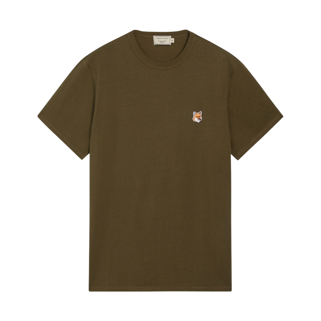 FM00155KJ0008 Maison Kitsune Fox Head Patch Classic T-Shirt Khaki - 21SS