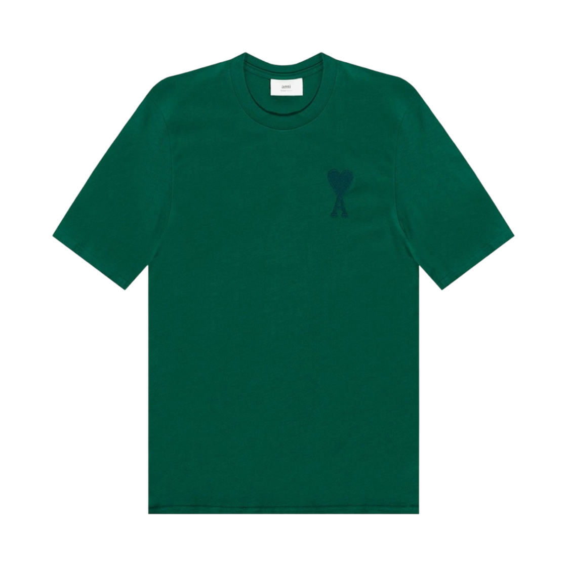 아미 톤온톤 하트 로고 티셔츠 그린(AMI de Coeur Tone-On-Tone T-Shirt Green) - 1