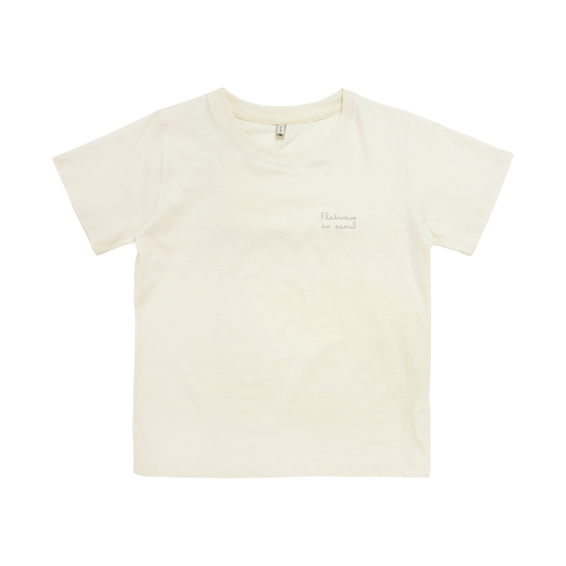 100124 Flatwave Fika Classic Logo T Shirt Beige