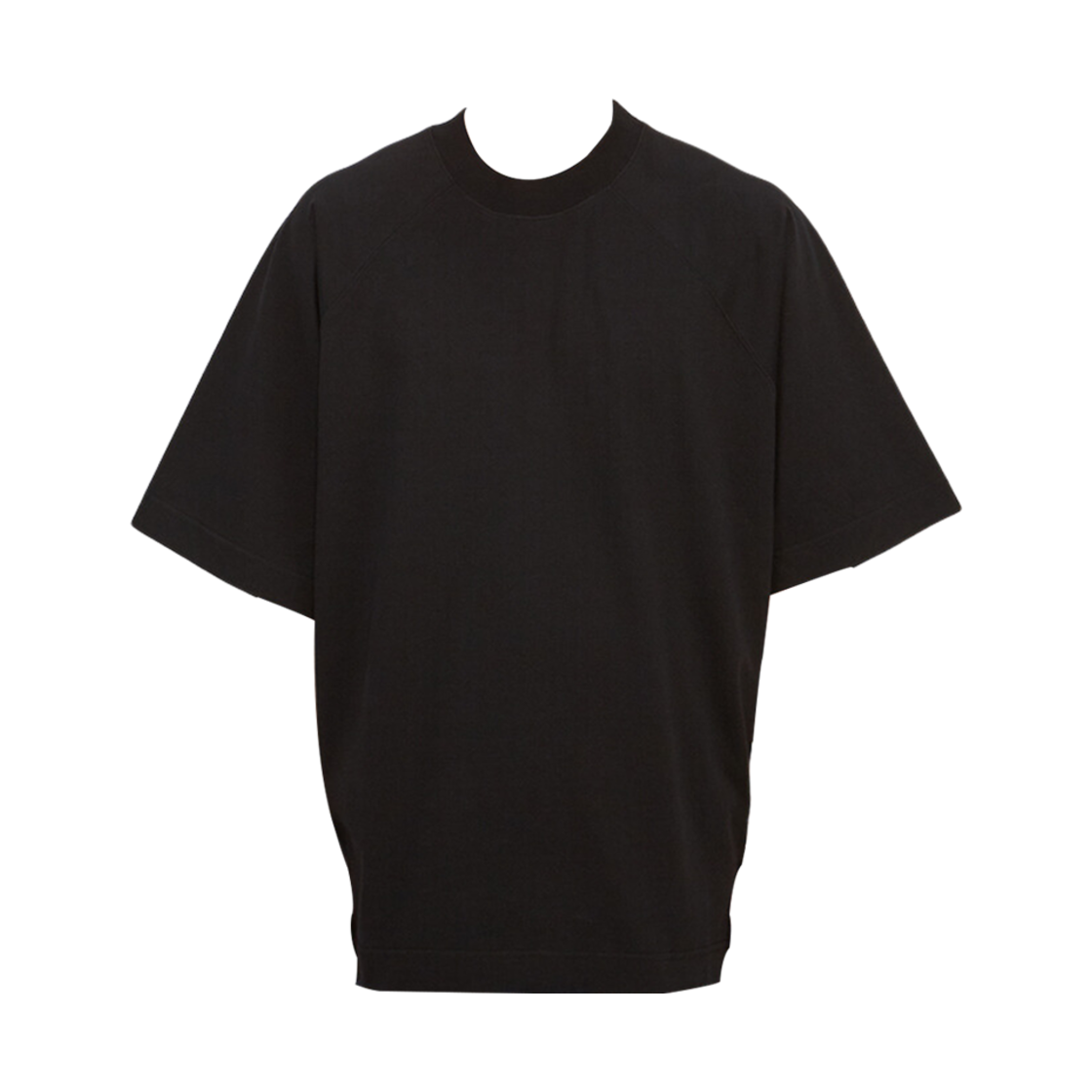 스튜디오 니콜슨 할로우 저지 래글런 티셔츠 블랙(Studio Nicholson Harlow Jersey Raglan T-Shirt Black)