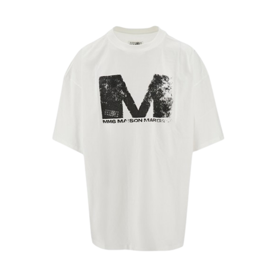 MM6 메종 마르지엘라 페이크 뉴스 로고 티셔츠 블랙 | MM6 Maison