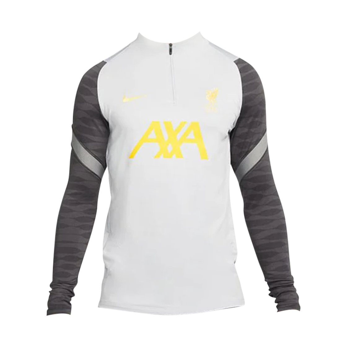 나이키 리버풀 FC 2021/22 드라이핏 스트라이크 드릴 탑 울프 그레이 크롬 옐로우(Nike Liverpool FC 2021/22 Dri-Fit Strike Drill Top Wolf Grey Chrome Yellow) - 1