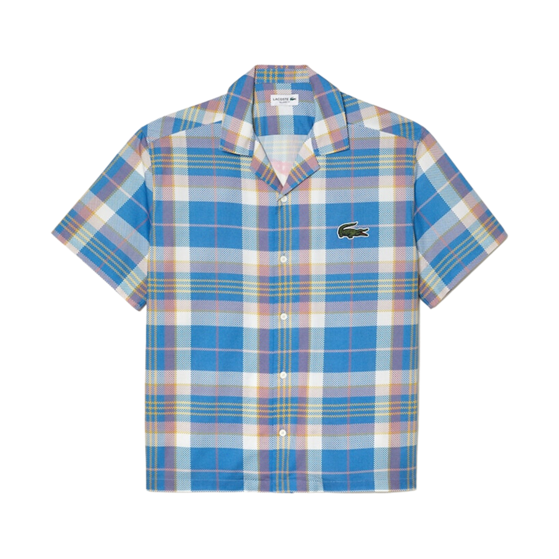 라코스테 백 프린트 체크 셔츠 블루 화이트(Lacoste Back Print Check Shirt Blue White) - 1
