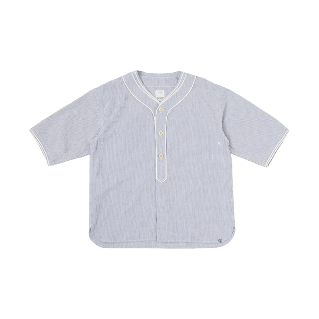 비즈빔 덕아웃 숏슬리브 시어서커 블루 - 23SS(Visvim Dugout S/S Seersucker Blue - 23SS) - 1