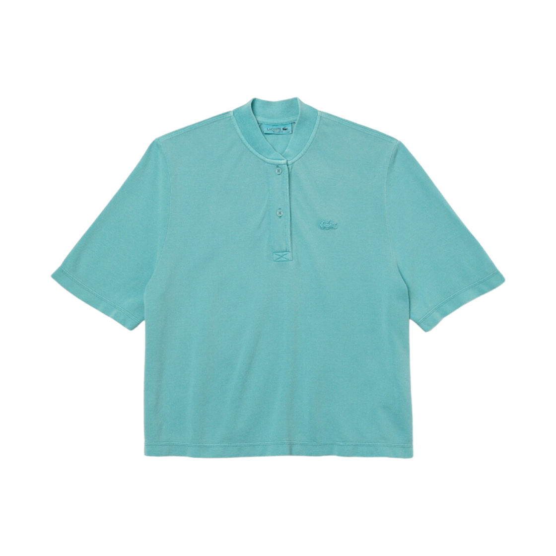 (W) 라코스테 에코 다잉 폴로 셔츠 블루((W) Lacoste Eco Dyed Polo Shirt Blue) - 1