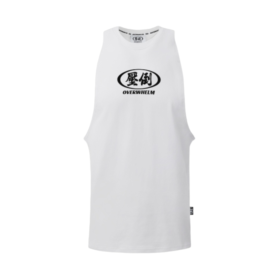 - Overwhelm Chestcut Main Circle Logo Sleeveless White