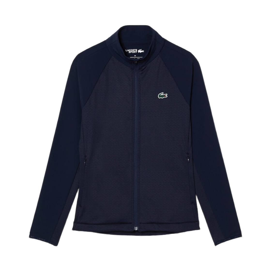 (W) 라코스테 베이직 집업 스웨트 집업 네이비 블루((W) Lacoste Basic Zip-Up Sweat Zip-Up Navy Blue) - 1
