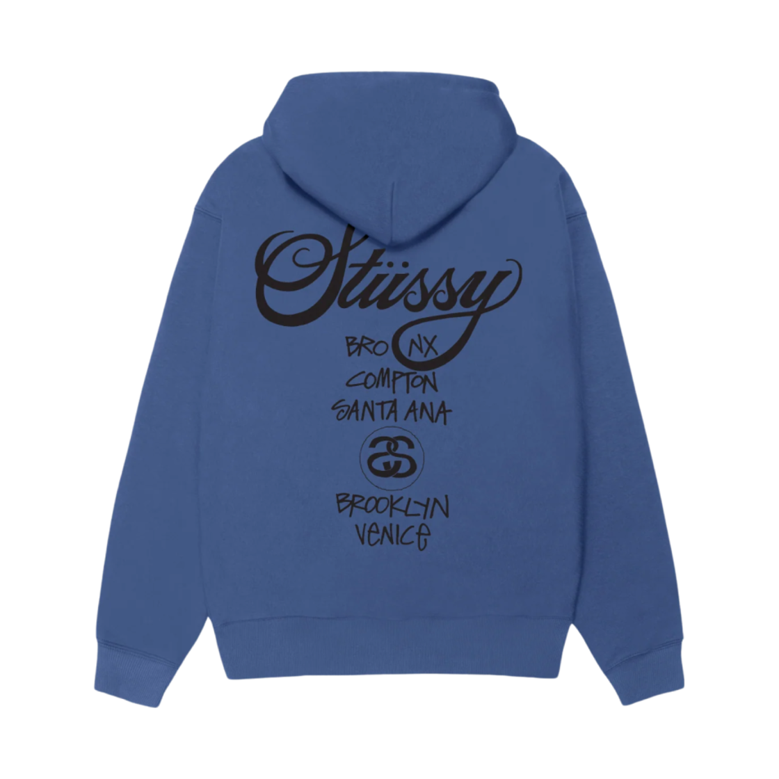 스투시 월드 투어 후디 블루 2025(Stussy World Tour Hoodie Blue 2025)