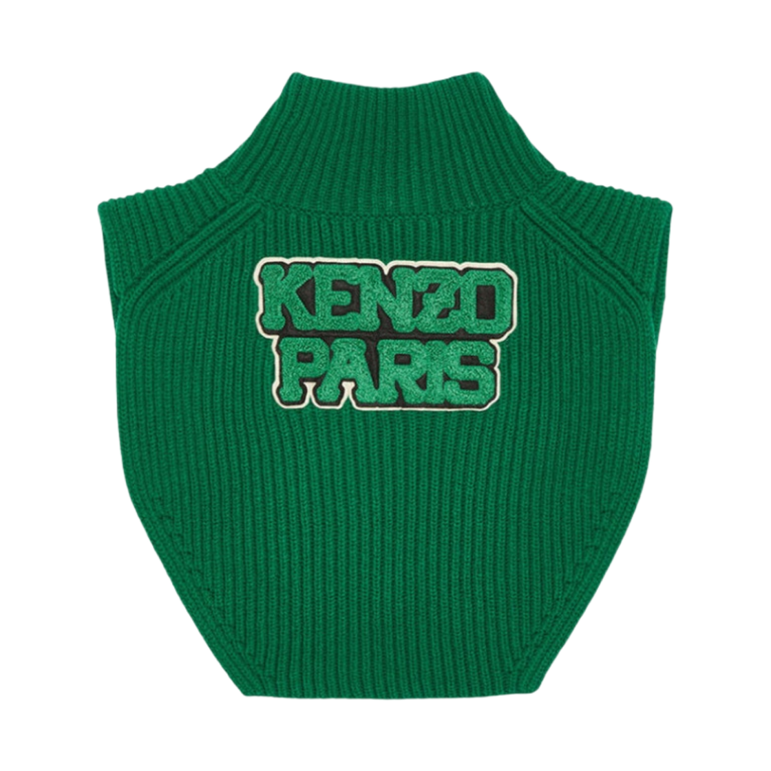 겐조 컬리지 패치 크롭 슬리브리스 울 점퍼 그래스 그린(Kenzo College Patch Cropped Sleeveless Wool Jumper Grass Green) - 2