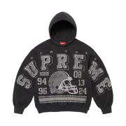 Supreme Champions Studded Hooded Sweatshirt Black - 24FW