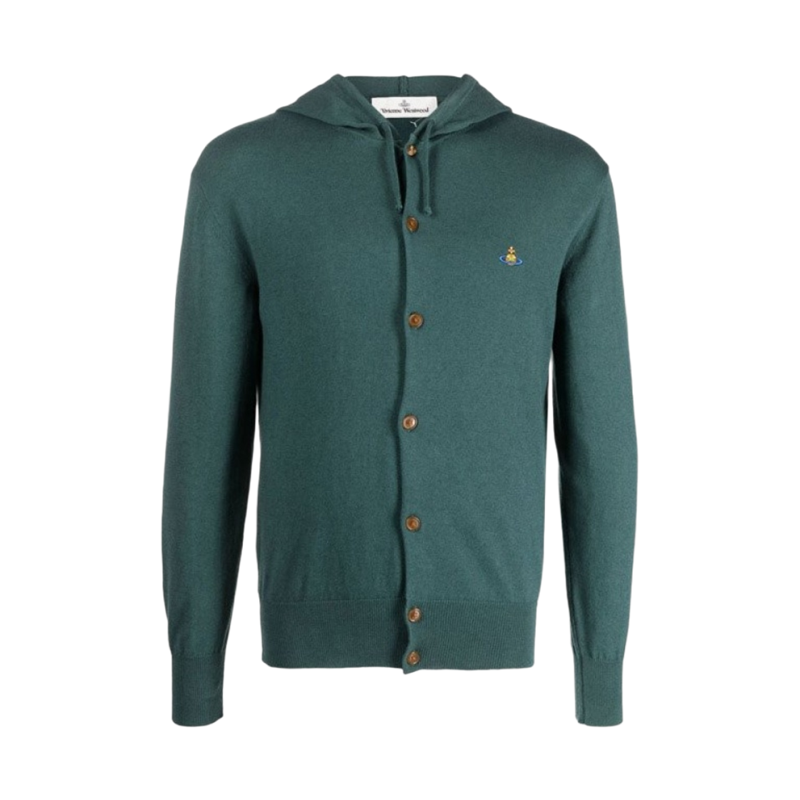 3803000G-Y000E-M406 Vivienne Westwood Hoodie Cardigan Emerald