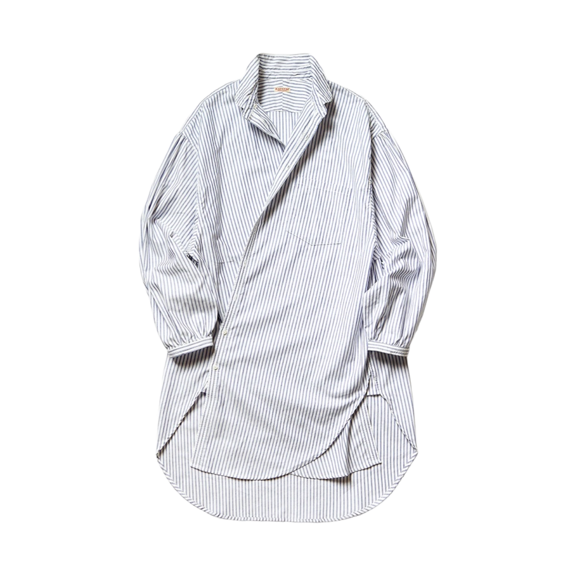 캐피탈 OX 스트라이프 버튼 다운 자이언트 셔츠 블루(Kapital OX Stripe Button Down Giant Shirt Blue) - 2