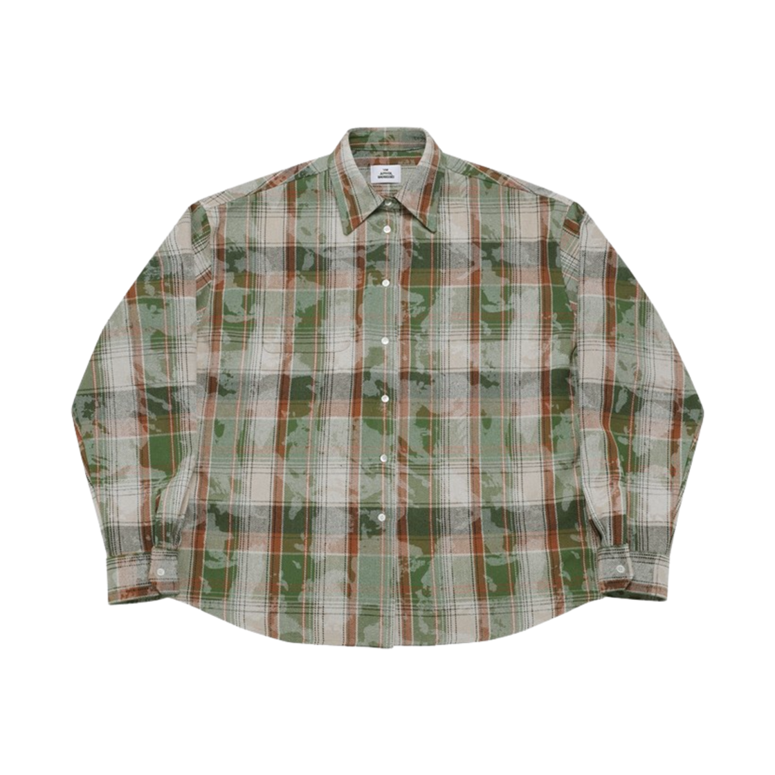 - MJD Oversized Check Shirt Vintage Green