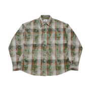 MJD Oversized Check Shirt Vintage Green