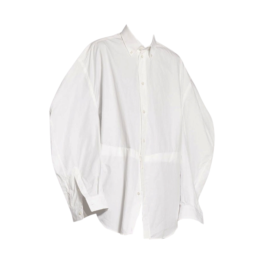 (W) 발렌시아가 트위스트 슬리브 셔츠 화이트((W) Balenciaga Twisted Sleeve Shirt White) - 1