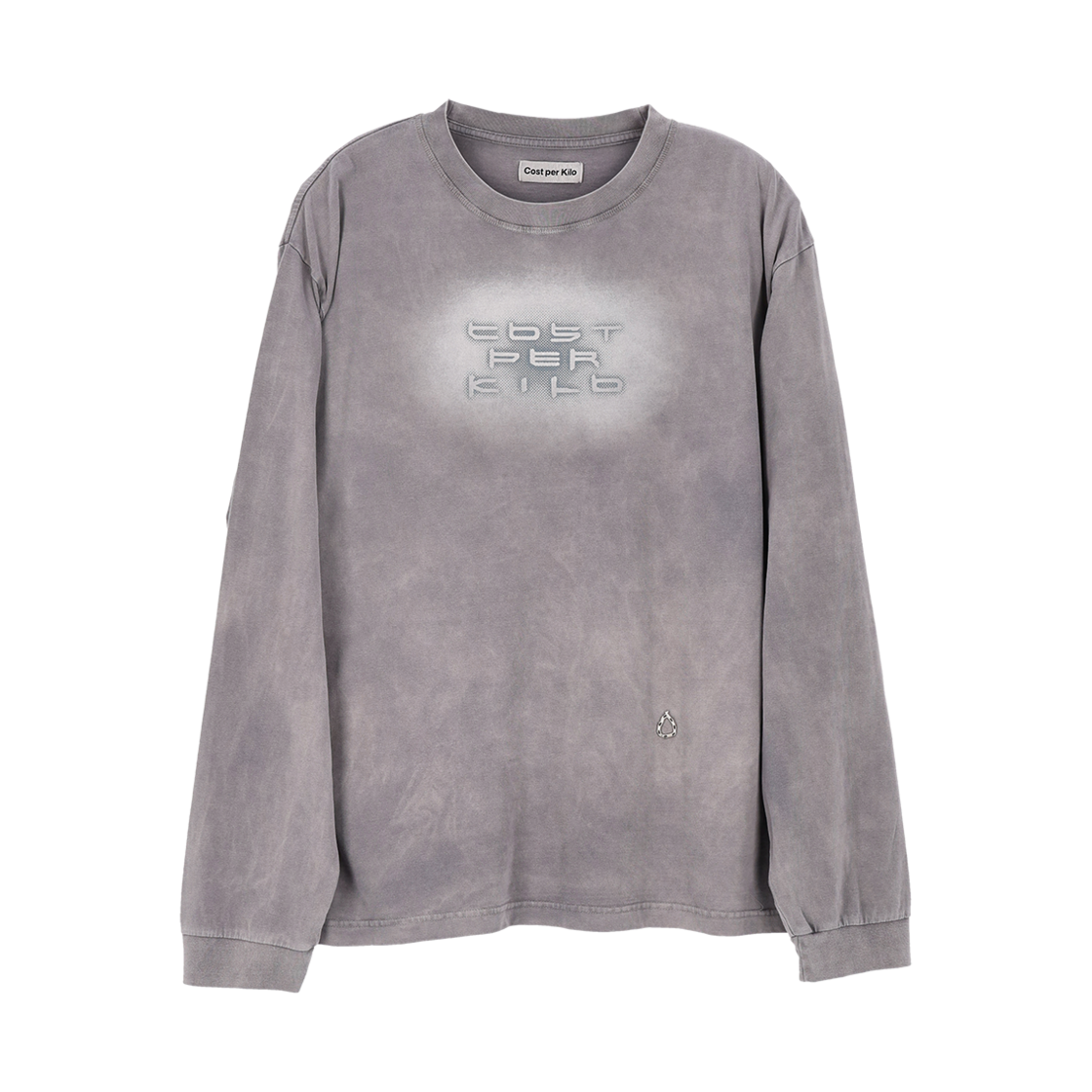 코스트퍼킬로 타이포 롱슬리브 티셔츠 라이트 그레이