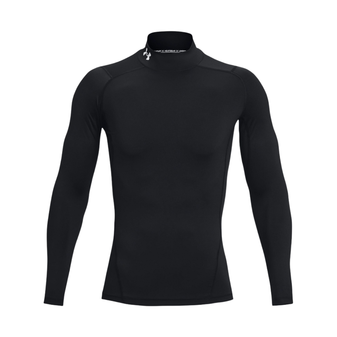 언더아머 히트기어 목 롱슬리브 블랙 화이트(Under Armour HeatGear Mock Long Sleeved Black White)