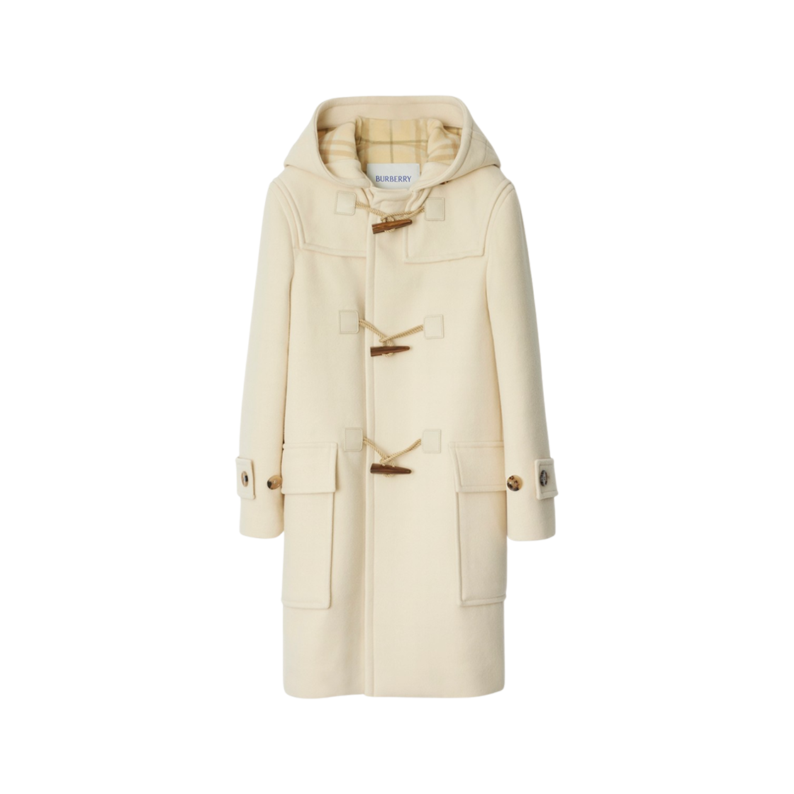 8098576 (W) Burberry Wool Cashmere Duffle Coat Candle