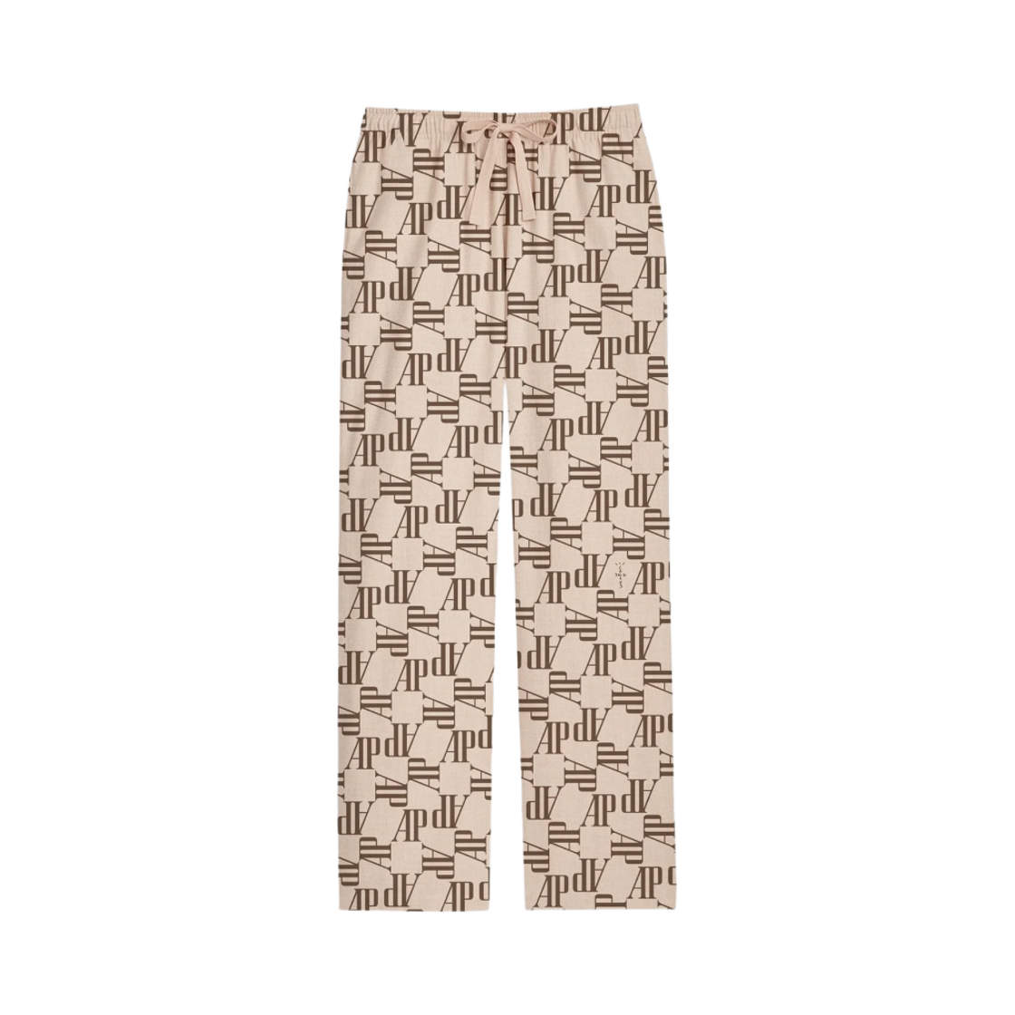 트래비스 스캇 캑터스 잭 x 오데마 피게 로고 실크 파자마 팬츠 2 베이지(Travis Scott Cactus Jack x Audemars Piguet Logo Silk Pajama Pants II Beige)
