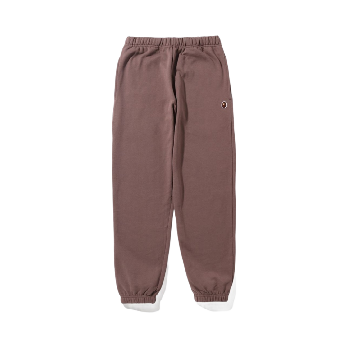 (W) 베이프 에이프 헤드 원 포인트 오버사이즈 스웨트팬츠 브라운((W) BAPE Ape Head One Point Oversized Sweatpants Brown) - 1