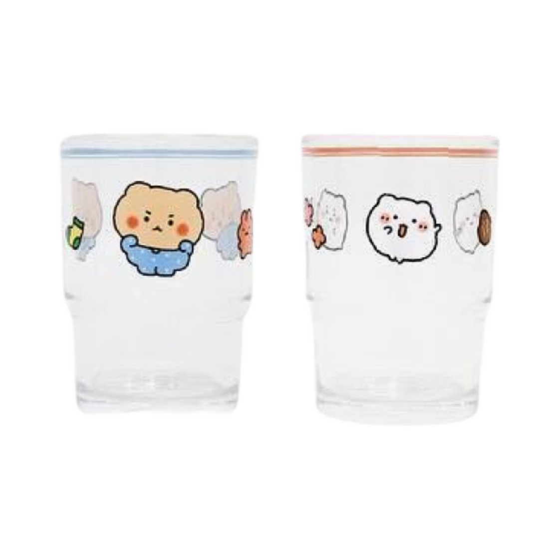 망그러진 곰 유리컵 220ml 세트 (2개 세트)(Manggom Glass Cup Set 220ml (Set of 2))