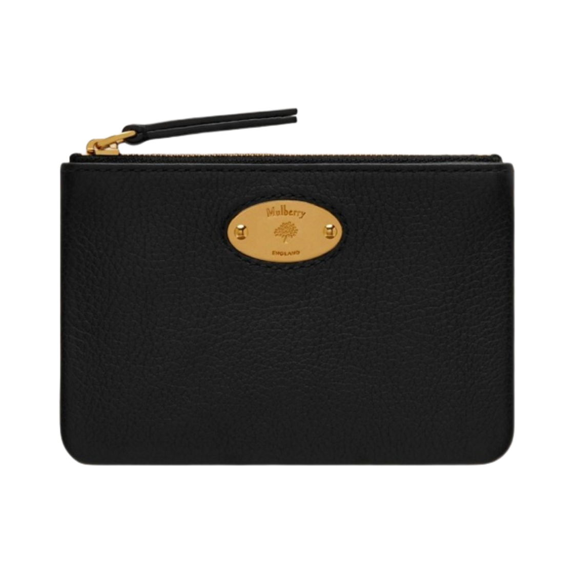 멀버리 스몰 클래식 그레인 플라크 스몰 지퍼 코인 파우치 블랙(Mulberry Small Classic Grain Plaque Small Zip Coin Pouch Black) - 1