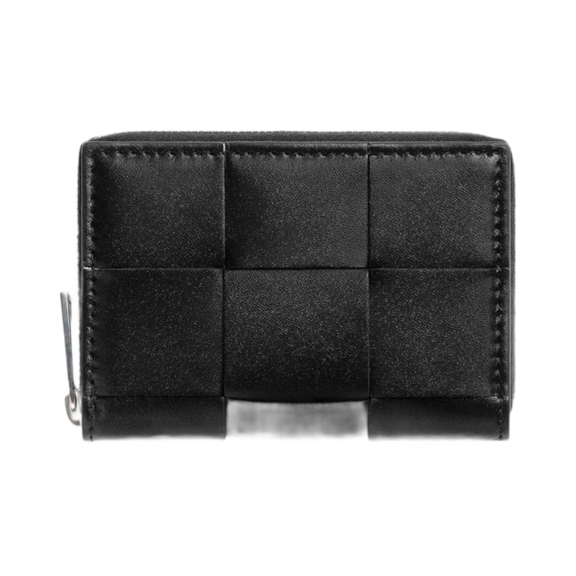 790558VBWD51042 Bottega Veneta Cassette Bill Clip Wallet Black Parakeet