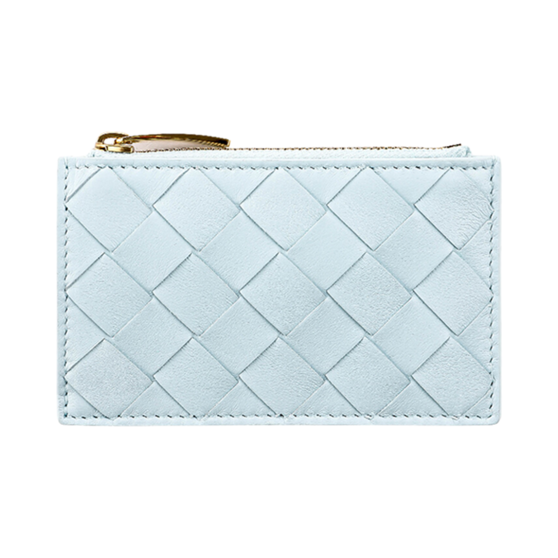 667136VCPP33902 Bottega Veneta Coin Purse Teal Washed