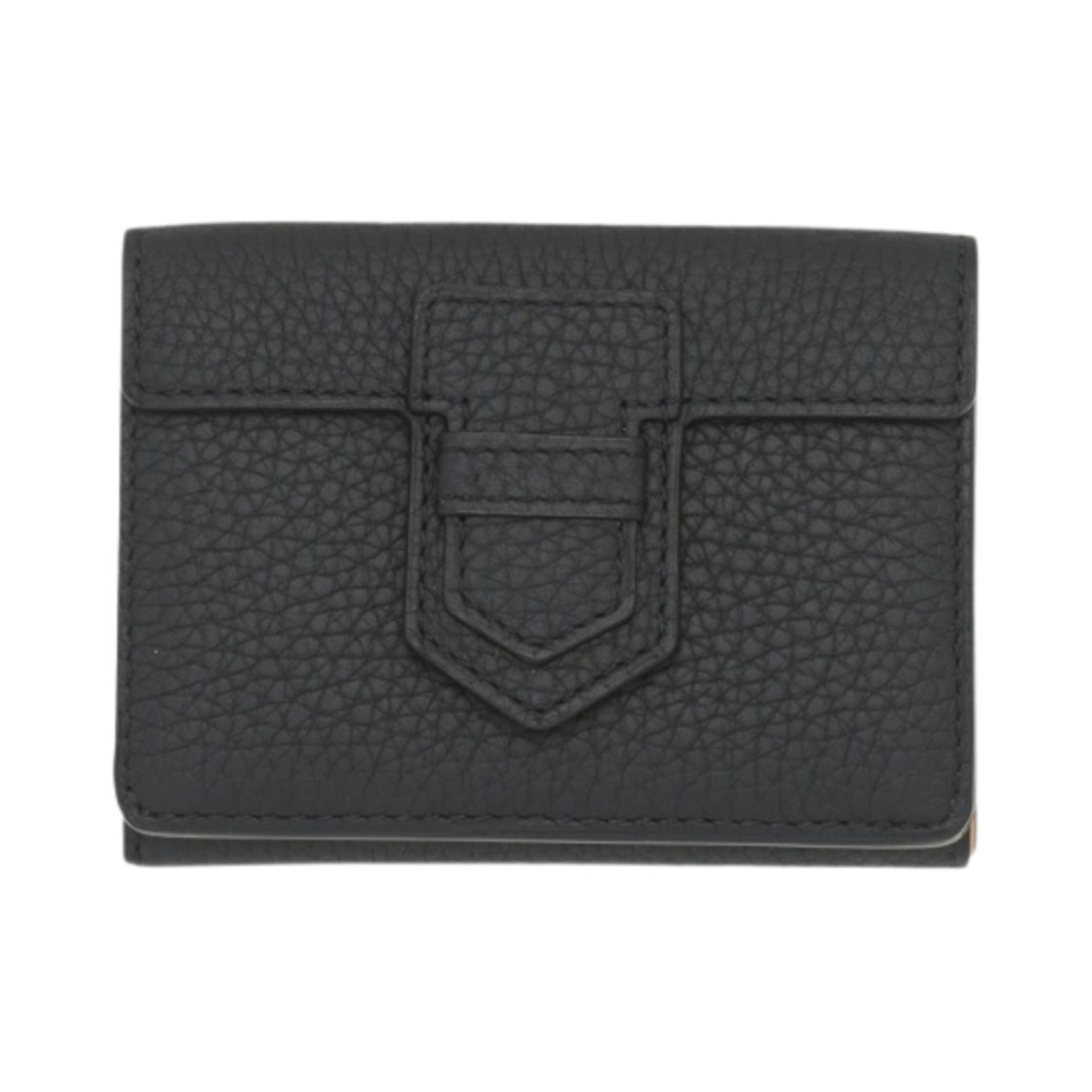 AB0561AQY099ZPA Delvaux Presse Tri-Fold Taurillon Soft Black