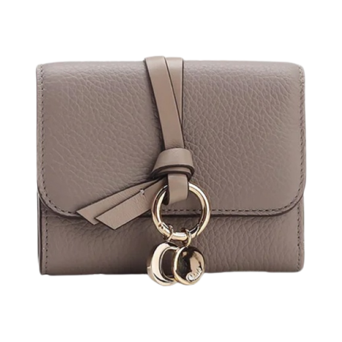 끌로에 알파벳 그레인드 샤이니 카프스킨 플랩 지갑 캐시미어 그레이(Chloe Alphabet Grained Shiny Calfskin Flap Wallet Cashmere Grey)