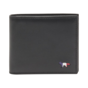 Maison Kitsune Tricolor Fox Compact Bifold Wallet Black