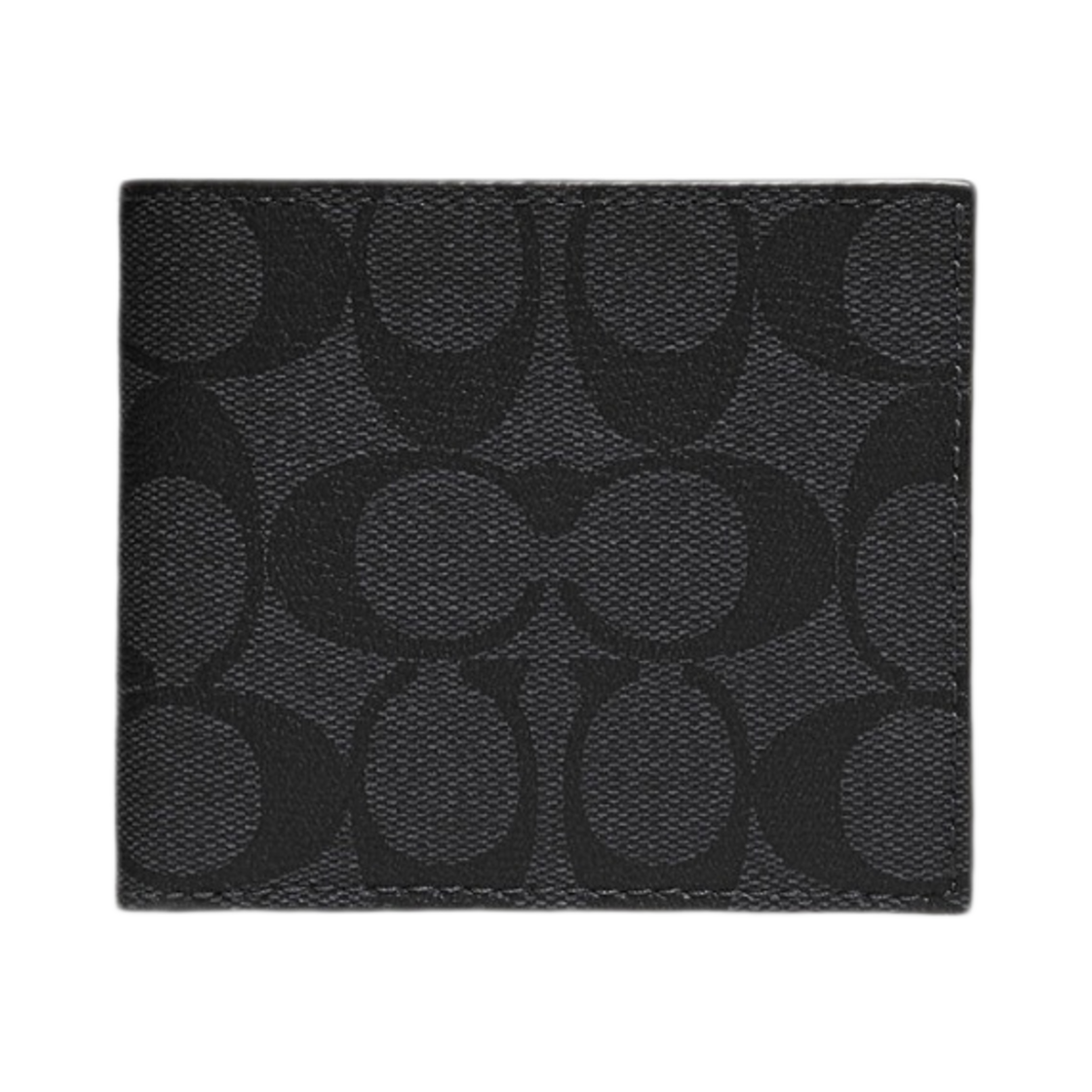 코치 시그니처 캔버스 ID 빌폴드 지갑 차콜 블랙(Coach ID Billfold Wallet in Signature Canvas Charcoal Black)