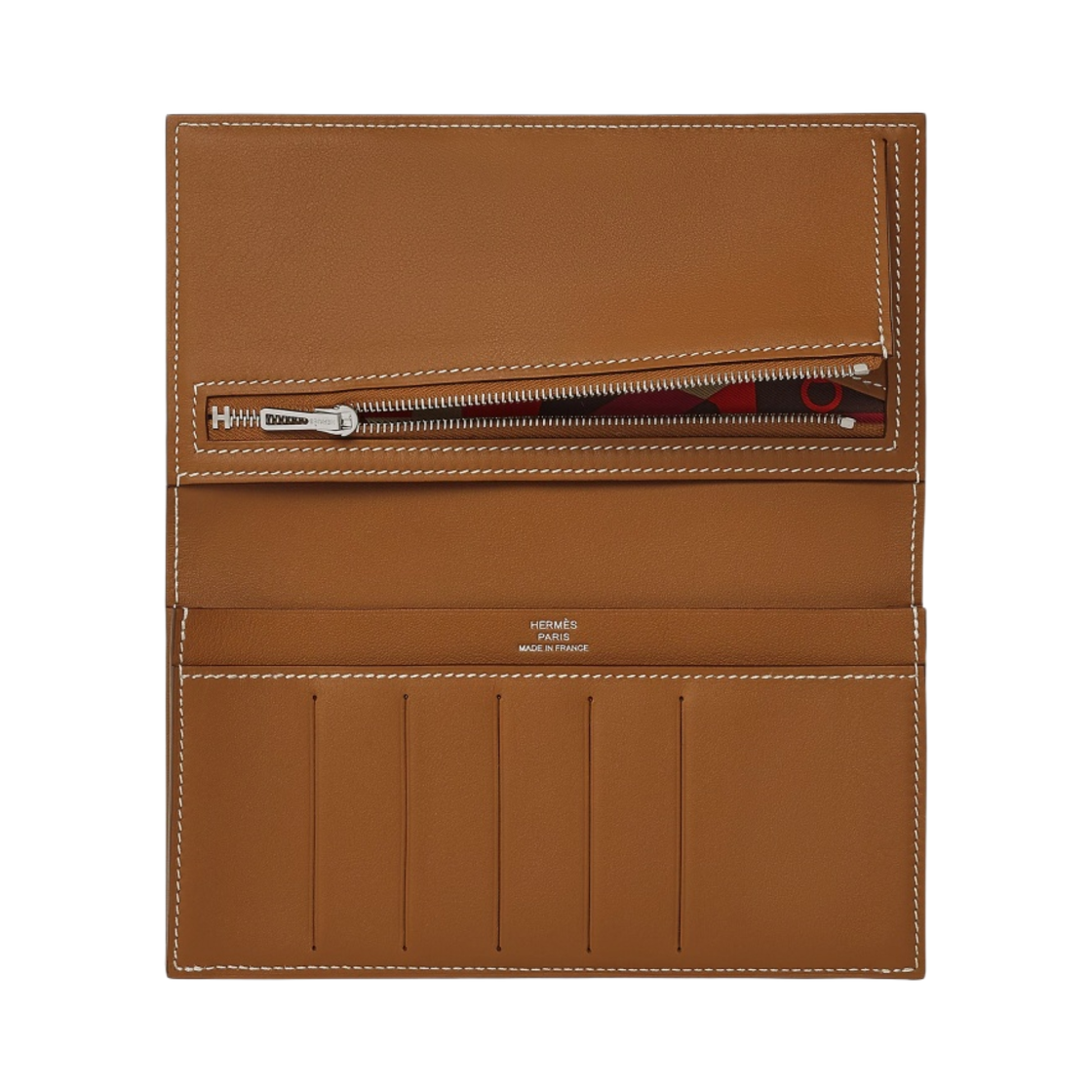 에르메스 시티즌 트윌 장지갑 스위프트 & 골드 루즈 피망(Hermes Citizen Twill Long Wallet Swift & Gold Rouge Piment) - 2
