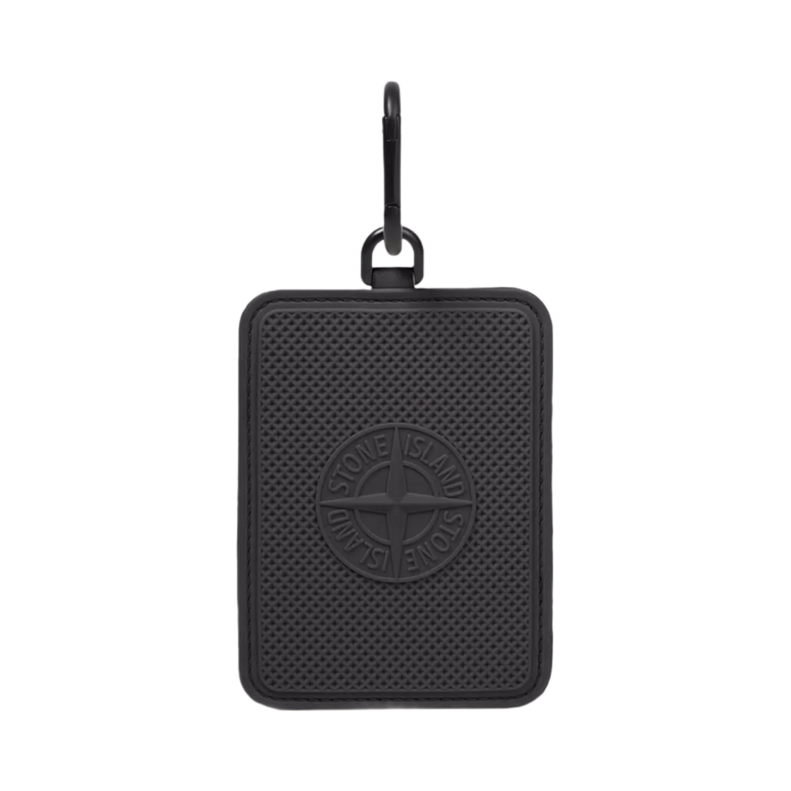 스톤 아일랜드 9500002 러버라이즈드 실리콘 카드 홀더 카라비너 리드 그레이 - 25SS(Stone Island 9500002 Rubberised Silicone Card Holder with Carabiner Lead Grey - 25SS)