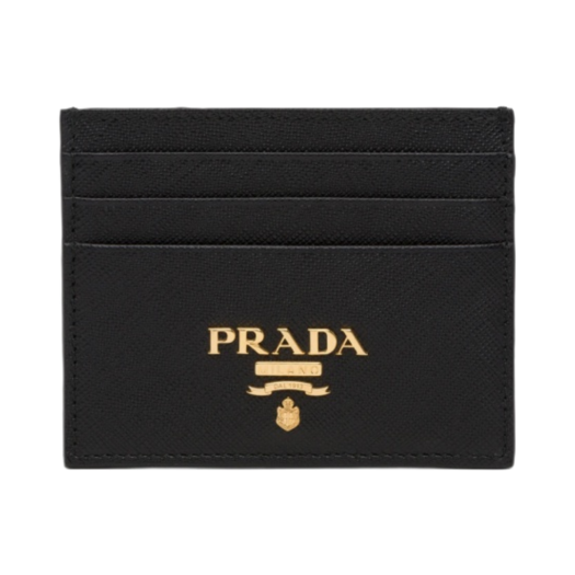 1MC025-QWA-F0002 Prada Saffiano Leather Card Holder Black